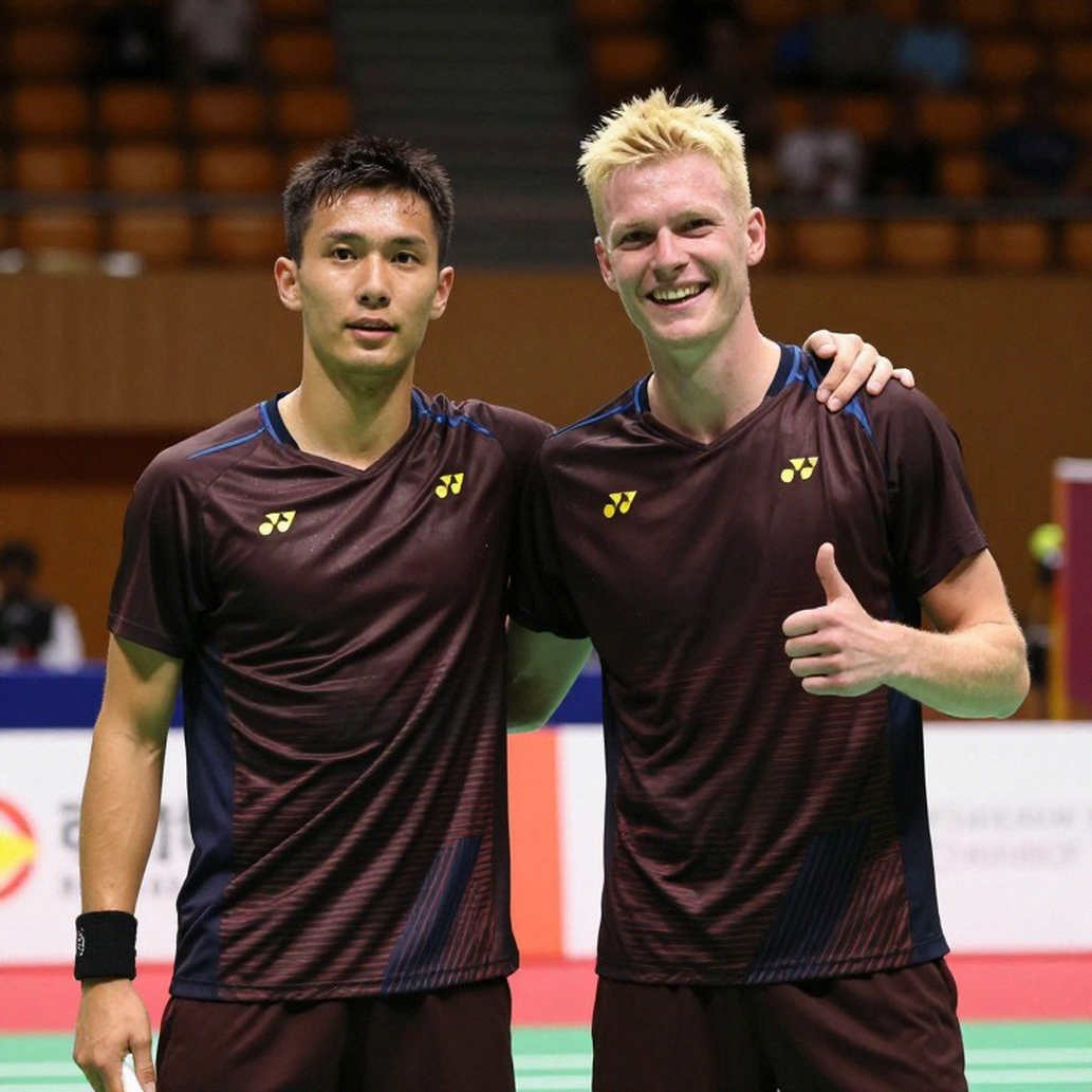 Alwi Farhan tập cùng Kento Momota trong trại cuối tại Tokyo trước Asian Games 2026